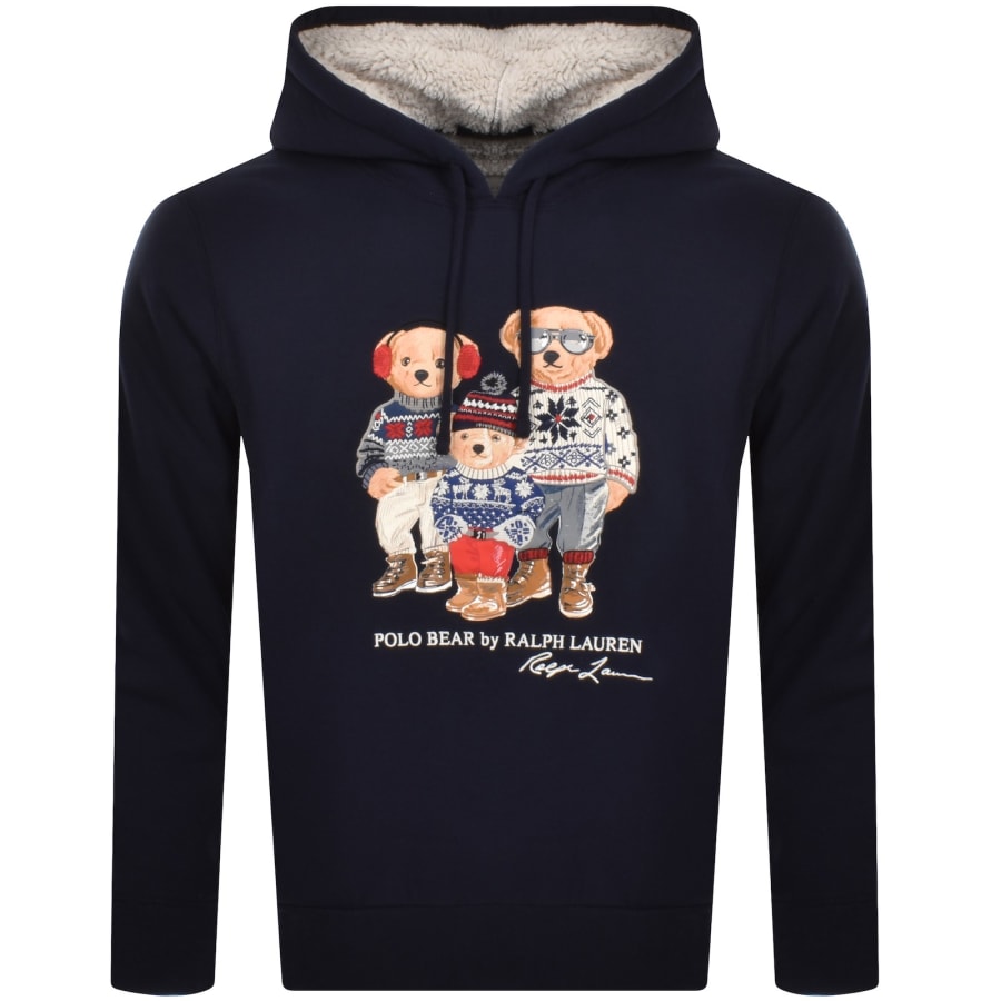 Ralph Lauren Polo Bear Family Hoodie Navy Mainline Menswear